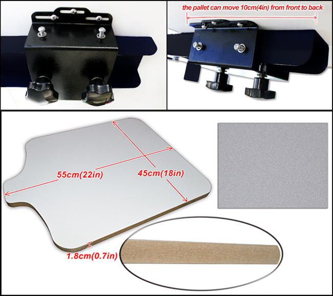 Silk Screen Printing 4 Color Printer Press Shirt Micro-adjust Rotatable