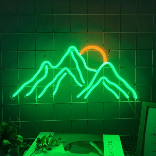 CALCA Mountain Neon Signfor Bedroom Wall USB 5VDC Size- 16.9X8inches