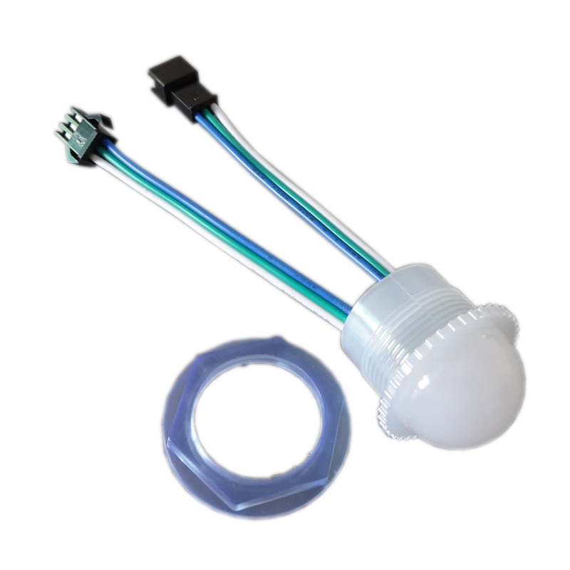 Одноцветный точечный LED модуль в корпусе молочного цвета (SMD 5050 Φ26; UCS1903IC; постоянное напряжение 12В)