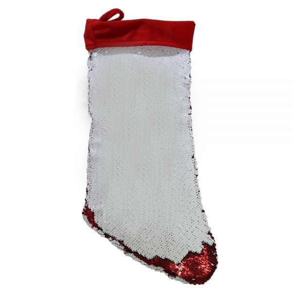 Super Style Blank Sublimation Christmas Stockings Magic Sequins Decoration Socks for Xmas Holiday