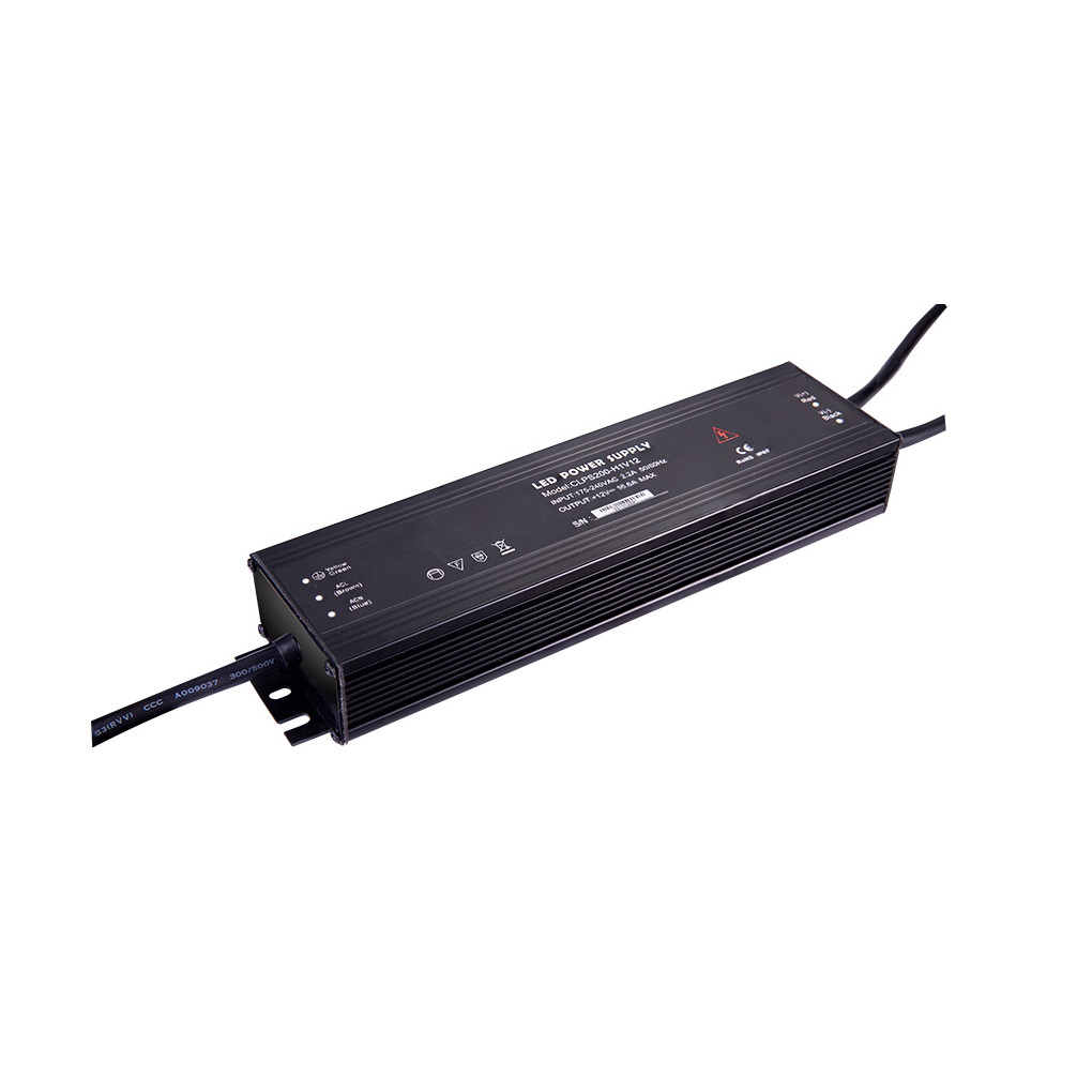 200W AC100V-240V to DC 12V Ultrathin Waterproof Metal Shell LED Power Supply Transformer Driver