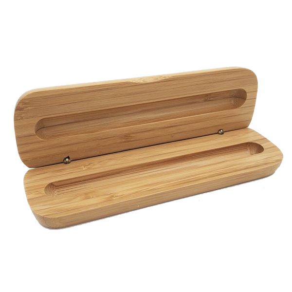 10pcs Single Pen Slot Wooden Pen Box Pencil Case Holder For Business Gifts
